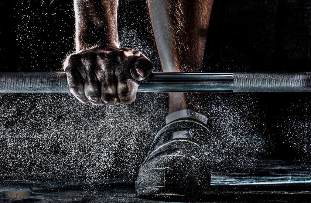 man working out at the gym 