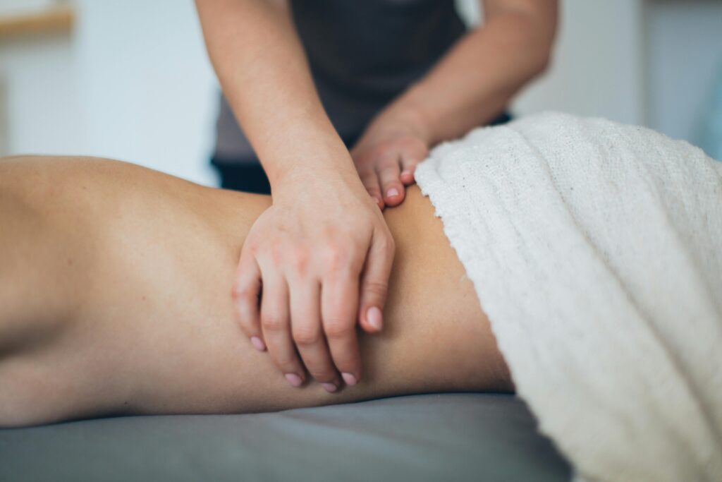 woman getting a massage